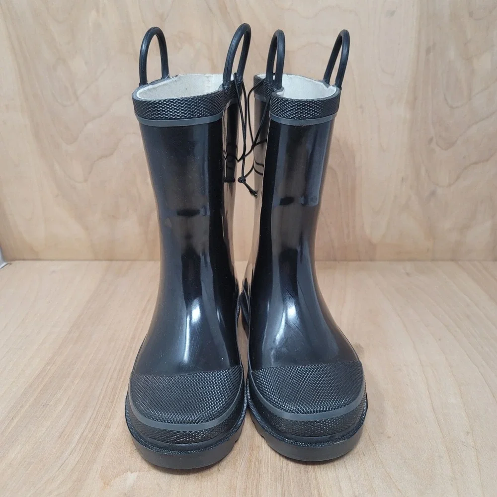 Western Chief Kids Rain Boots Sz 12 M Firechief 2 Black Rubber 4900600